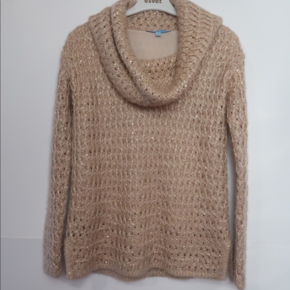 Antonio Melani Womens Cowl Neck Sequin Sweater Xs - Picture 1 of 12